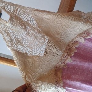 FALL SALE: Anna Sui crochet swim coverup, high low dress y2k